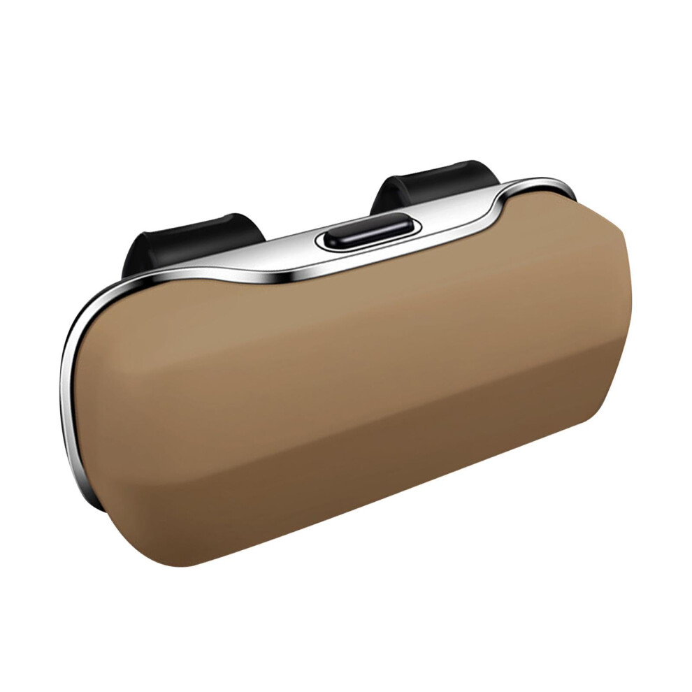 Car Sunglasses Holder With Secure Compact Storage, Universal Fit Visor Glasses Case, Beige 9347817112450