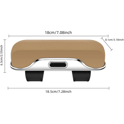 Car Sunglasses Holder with Secure Compact Storage, Universal Fit Visor Glasses Case, Beige 2