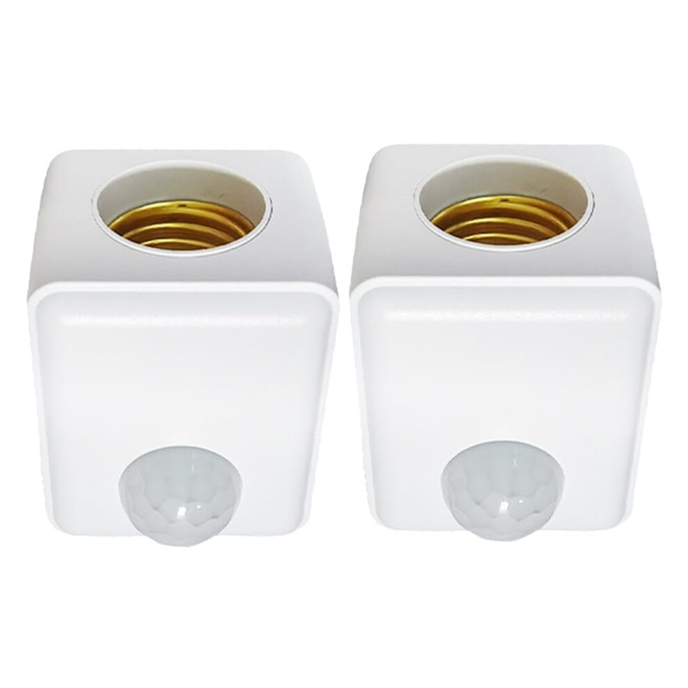 Motion Sensor Light Socket E27 Lamp Holder, 2 Pack, Infrared Motion Detector, Automatic Uk Plug 9199774895354