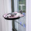 Cat Hammock Window Mounted Cat Bed Window Perch Hammock Cooling Canvas Suction Cups Brown 1 Piece 4