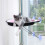 Cat Hammock Window Mounted Cat Bed Window Perch Hammock Cooling Canvas Suction Cups Brown 1 Piece 5