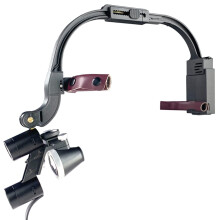 Head-Mounted Dental Loupes with Light 2.5X 3.5X Portable Binocular Glasses 5W 2000mAh Battery Rechargeable