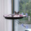 Cat Hammock Window Mounted Cat Bed Window Perch Hammock Cooling Canvas Suction Cups Brown 1 Piece 2