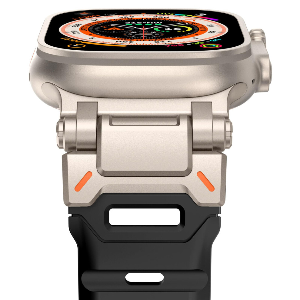 Compatible With Apple Watch Strap 49Mm 46Mm 45Mm 44Mm 42Mm, Waterproof Silicone Sports Bracelets For Iwatch Series 101 Se /Titanium Black 9426802451658