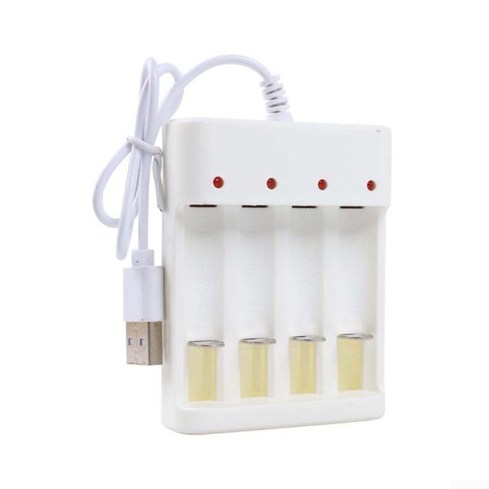 Fast Charging Aa Aaa Battery Charger With Overheat Protection, 4 Slot Smart Rechargeable Charger 9347817112634