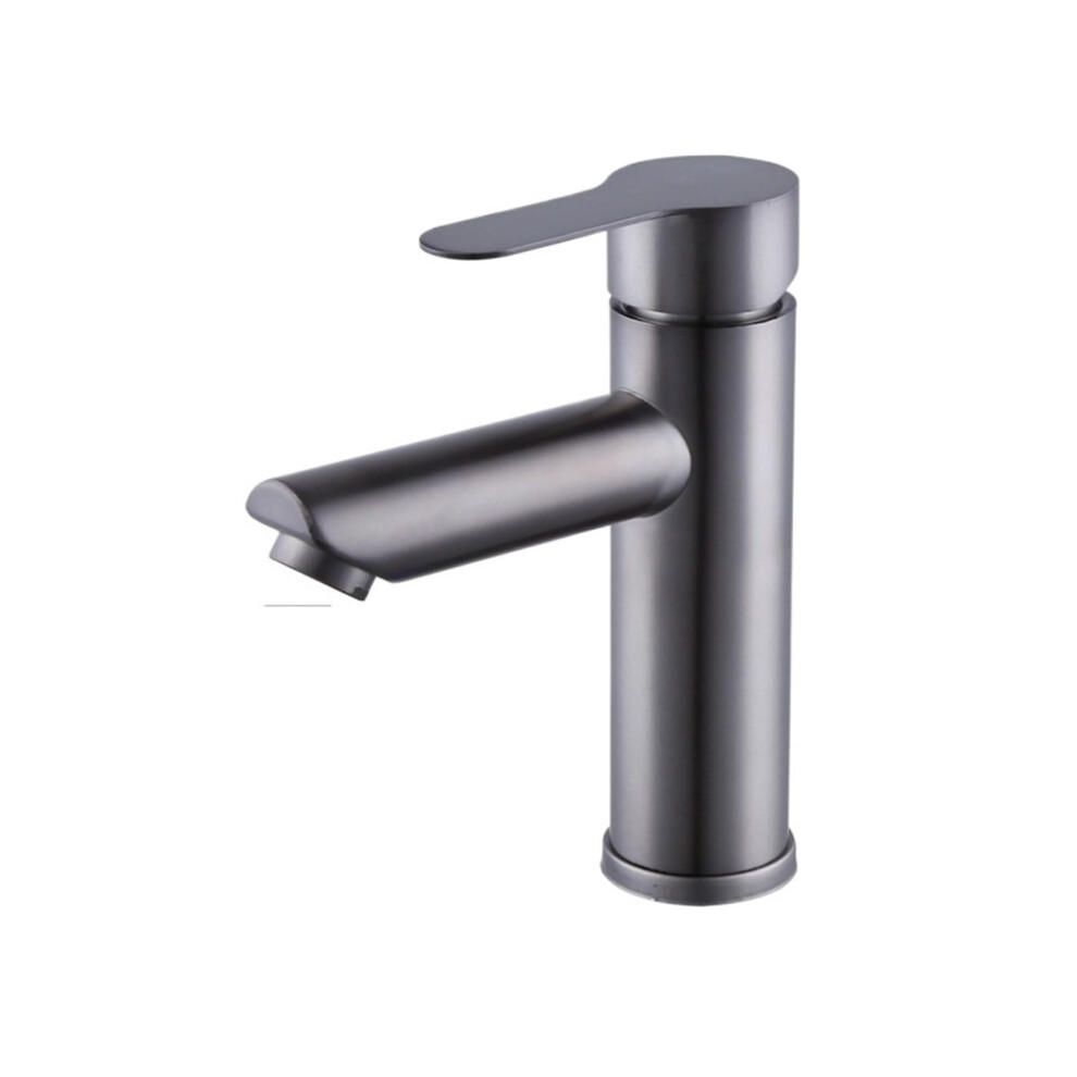 Bathroom Sink Faucet 304 Stainless Steel, Hot And Cold, Wash Basin, G1/2 With 60Cm Hose, Gray A 9426802523805