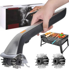 Electric Grill Cleaning Brush with Water Reservoir, 2000RPM Cordless BBQ Brush for Charcoal Grill
