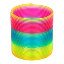 Rainbow Coil Spring Toy, Classic Novelty And Colorful Neon Plastic Toy Party Supplies for Boys Girls