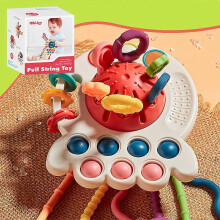 (Red) Interactive Pull Toy Game Desktop Game Toy Birthday Gift Press Toy for Toddler
