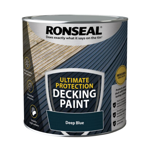 Ronseal Ronseal Ultimate Protection Decking Paint Deep Blue 2.5 litre 39147 2