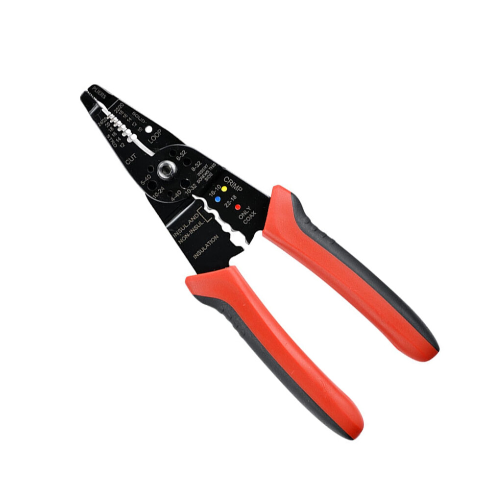 Electrician's Essential Wire Stripper Crimping Pliers Carbon Steel Construction For Safe Accurate Wire Handling 9189345308192