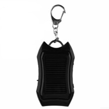 Portable Solar Power Bank 1200mAh Efficiency Keychain Charger for Mobile Devices Black