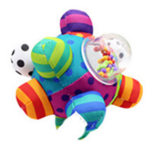 Großer Baby-Sinneballspielzeug – Weicher Stoff, Helle Farben, 17 cm