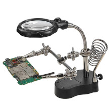 Soldering Iron Table Bracket Maintenance Tool Rack For Digital Equipment , Welding Magnifying Glass, LED Lamp
