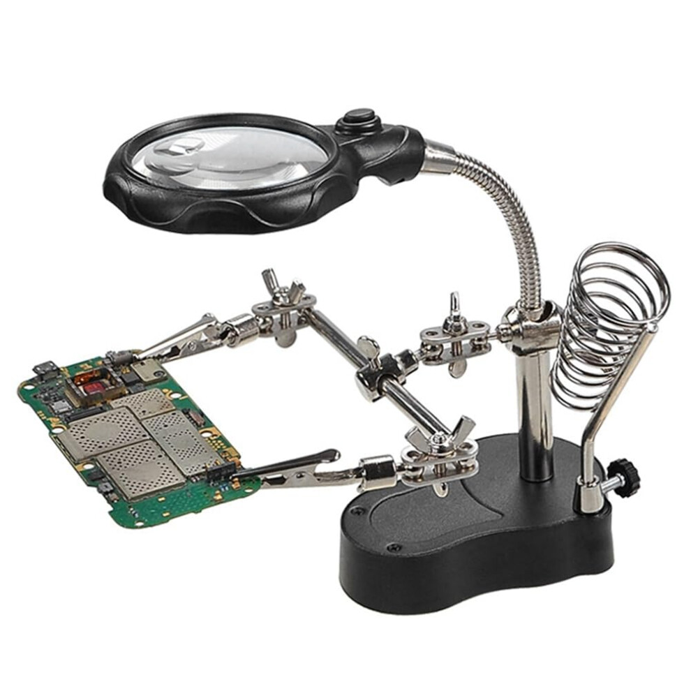 Maintenance Tool Rack With Welding Magnifying Glass, Digital Equipment Maintenance Table, Led Lamp 9199774224376