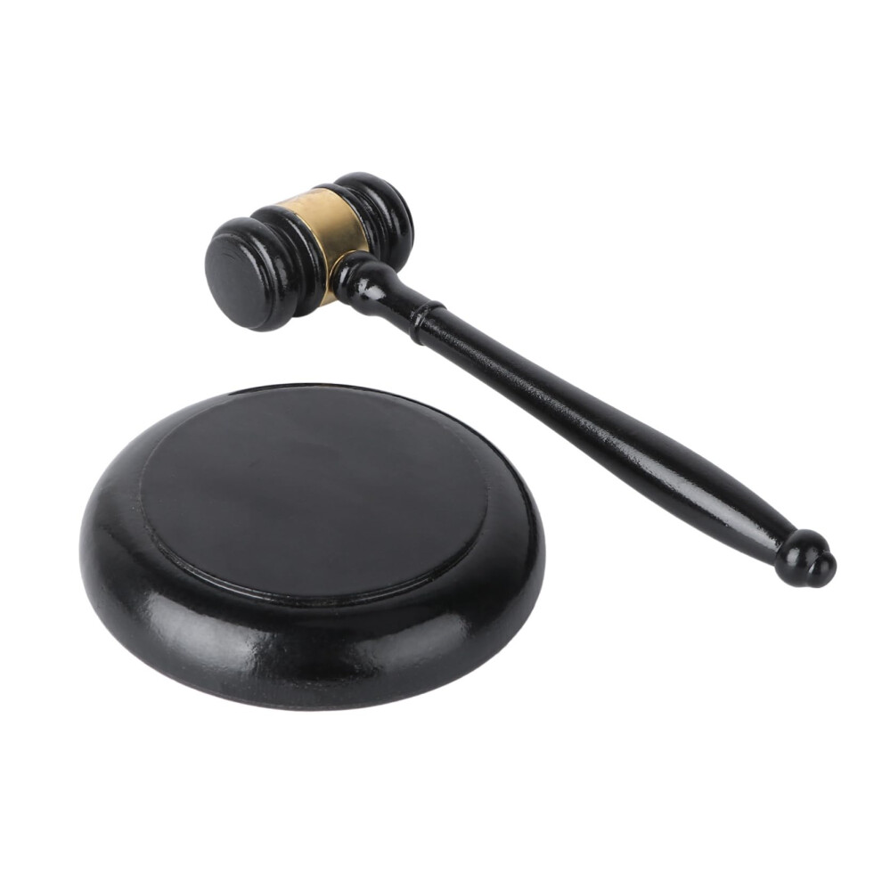 Wooden Judge Gavel With Sound Block, Clear Loud Auction Mallet, Solid Wood Court Hammer 9426802453348