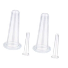 Set di 4 Coppe di Massaggio Bianche - Succhi di Silicone per Pelle e Flusso Sanguigno