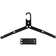 Travel Foldable Aluminium Alloy Hanger, Light & Strong, Black