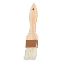 BBQ Basting Brush with Wooden Handle, Heat Resistant Wool Bristles for Grilling and Baking