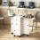 Homcom HOMCOM Folding Dining Table for 4-6 Drop Leaf Table on Wheels Oak and White 1