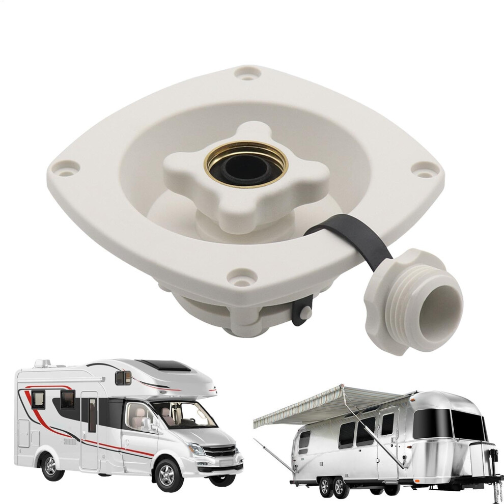 Rv Water Inlet Connector, Rv Water Filling Adapter With Lid, Camping Car Water Connection Fittings Ref: 4264 9426802454789