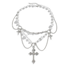 Delicate aardbei vlinder hart hanger ketting zoete laag choker-06