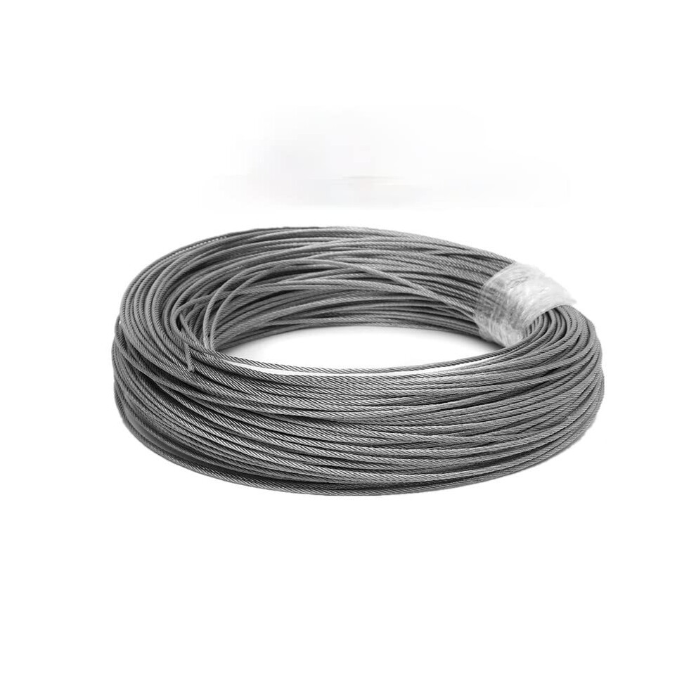 304 Stainless Steel Wire Rope, 7X7, 1.5Mm*50M, Soft Lifting Cable 9426802455724