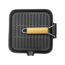 Cast Iron Skillet and Griddle Pan 14.96 inch PreSeasoned NonStick with Foldable Handle for Indoor Outdoor Cooking