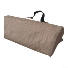 Adjustable Deck Chair Head and Neck Pillow, Ergonomic Support, Breathable Light Coffee Material, 35x6x15 cm