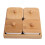 Divided Serving Dishes with Ceramic Base, Multi-Functional Serving Dish Set for Appetizers Snacks and Condiments, Stylish Serving Tray with Natural 1