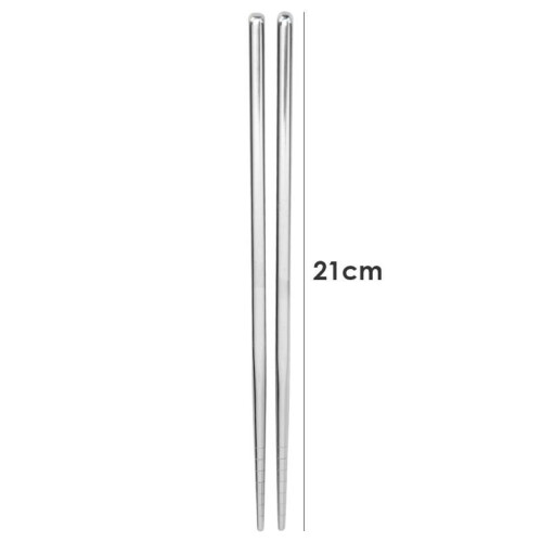 Μεταλλικά Chopsticks για επιτραπέζια σκεύη, φωτεινά και καθαρά, χωρίς ραφές 2
