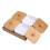 Divided Serving Dishes with Ceramic Base, Multi-Functional Serving Dish Set for Appetizers Snacks and Condiments, Stylish Serving Tray with Natural 3