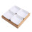 Ceramic Appetizer Serving Platter with Bamboo Tray, Divided Serving Dishes with Bamboo Cover for Dip Veggies Candy Snacks, Multi-Functional Serving 4