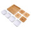 Ceramic Appetizer Serving Platter with Bamboo Tray, Divided Serving Dishes with Bamboo Cover for Dip Veggies Candy Snacks, Multi-Functional Serving 7