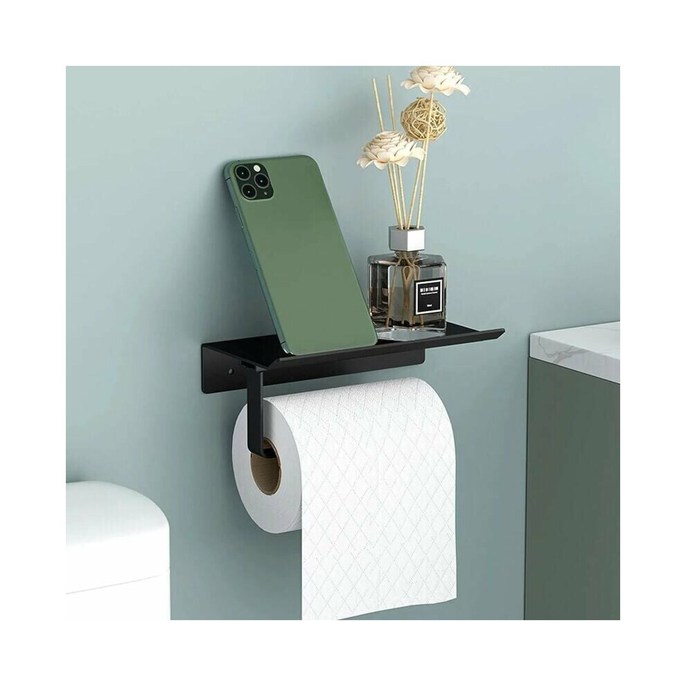 Toilet Paper Stand for Bathrooms, Extended Rod Space Toilet Paper Holder with Shelf, Front Folding Design Ensures Stability and Convenience-image-OPC-PQ6ZF87-NEW