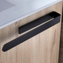 Elegante toallero de diseño moderno para baño, fácil instalación en superficies lisas, soporte para toallas adhesivo de acero inoxidable de
