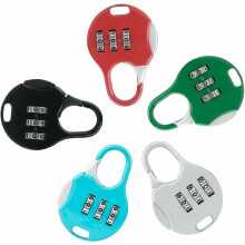 Alles-in-één beveiligingsoplossing, combinatieslot voor kluisje, resetbare 3-cijferige code, sleutelloos kofferslot, weerbestendig hangslot,