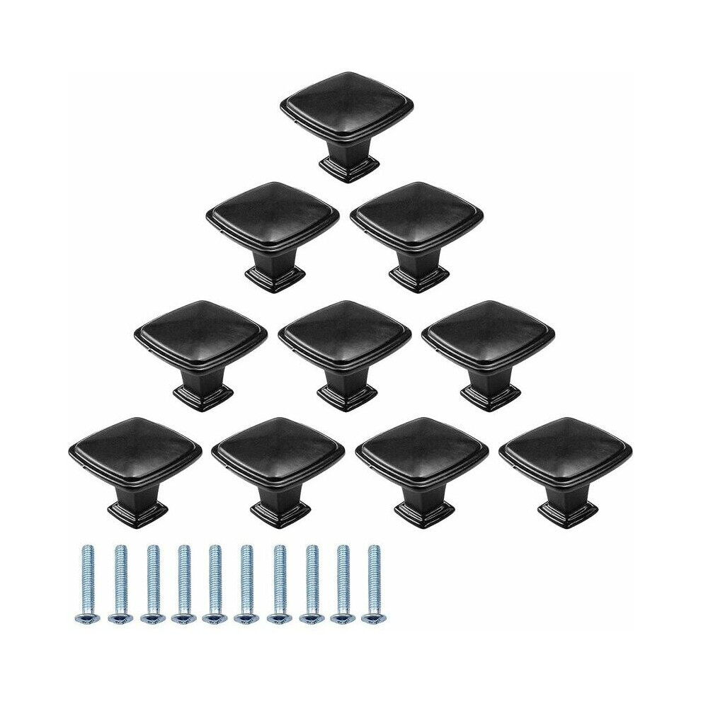 Easy Installation Black Square Kitchen Cabinet Knobs, Classic Arch Pulls Enhance Furniture Aesthetics With Flat Black Finish 9004841629315