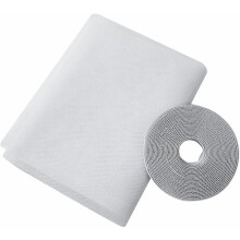 Customizable Window Screen Barrier, White Polyester 152Cm, Magnetic Openings Promote Easy Access