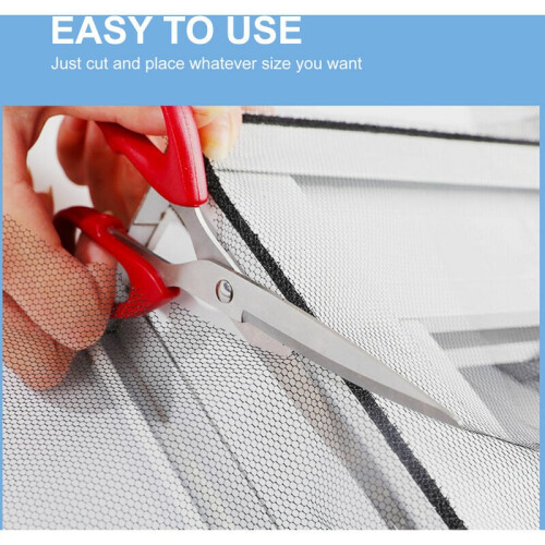Customizable Window Screen Barrier, White Polyester 152Cm, Magnetic Openings Promote Easy Access 2