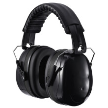 Ear Muffs for Noise Reduction, Portable Adjustable Headband Hearing Protection Noise Cancelling Ergonomic Design-Black