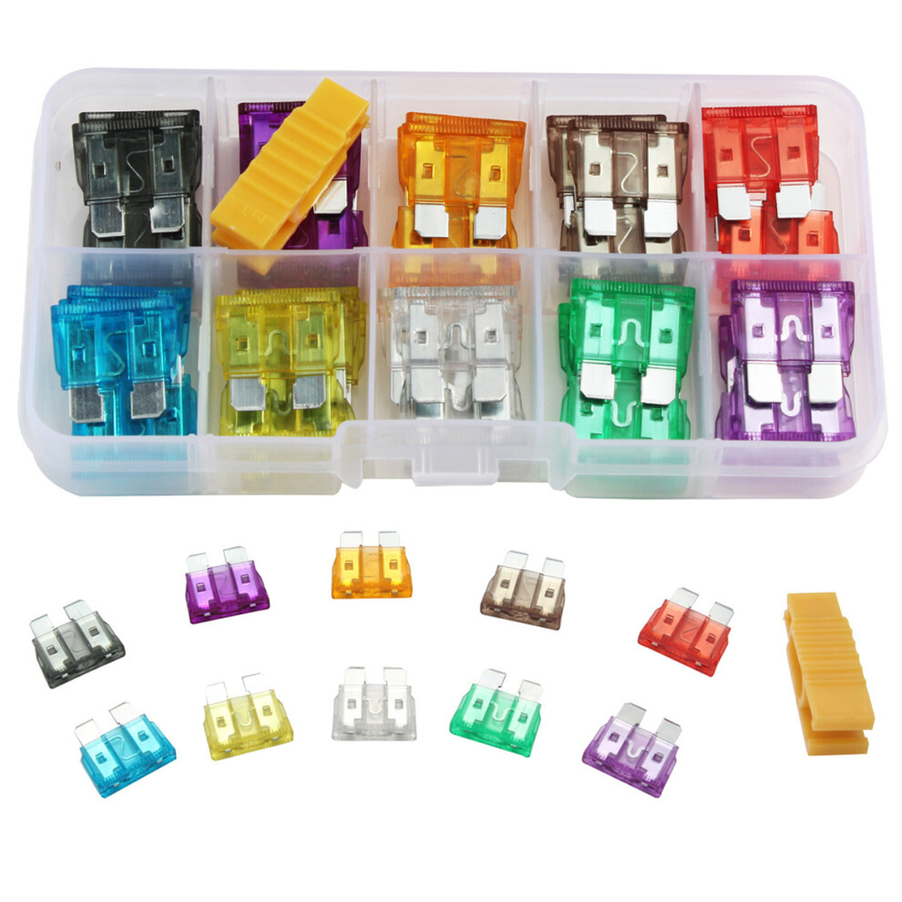 Professional Car Truck Boat Fuse Assortment Kit, Easy Identification By Numbers And Color Codes, Replacement Fuses Puller, Enhanced Conductivity Zn 9358999375687