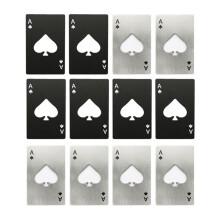 Otvírák na lahve Ace of Spades, velikost kreditní karty do peněženky a kapsy košile, otvírák na konzervy z nerezové oceli, ideální na