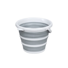 Collapsible Silicone Bucket with Handle for Camping, Fishing, Car Wash, Gardening and Home Use
