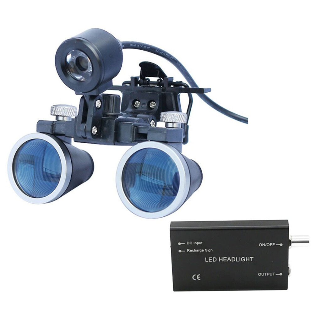 Light Magnifying Glass Dental Loupe 2.5X/3.5X Optical Glass Surgical Loupes With Illumination 3W/5W Led Head