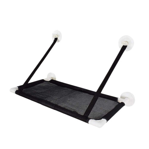 Cat Bed Window Mounted Strong Suction Cup Window Perch Black 60x35x35 Cm Durable SpaceSaving Hammock