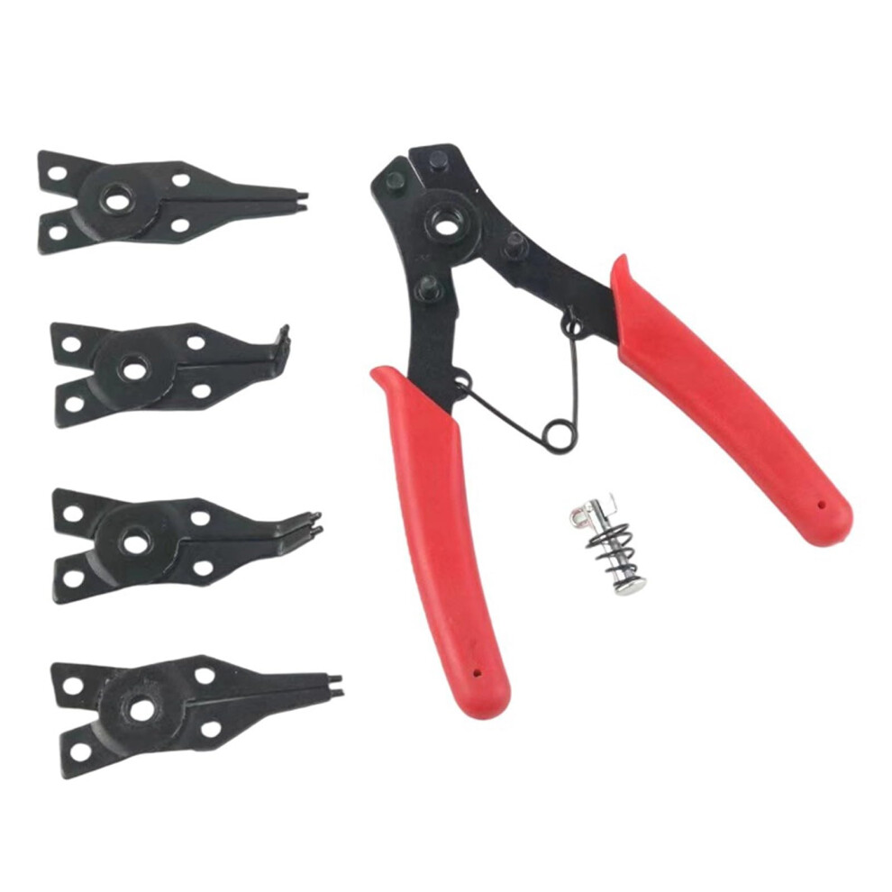Circlip Pliers 4In1 Internal External Heavyduty Retaining Ring Remover Straight And Bent Tips Automotive Clip Tool 9347817115024