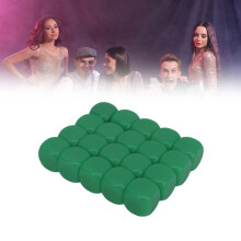 20 Stück Grüne Kunststoffwürfel 16 mm Runde Ecken Blank Lehrspielzeug für Brettspiele