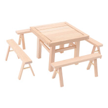 1 Set of Assembled Wooden Tables and Chairs, Children's Table and Chair, Mini Ornaments for Toddlers, Table Chairs, Toddler Furniture, Desk Chair