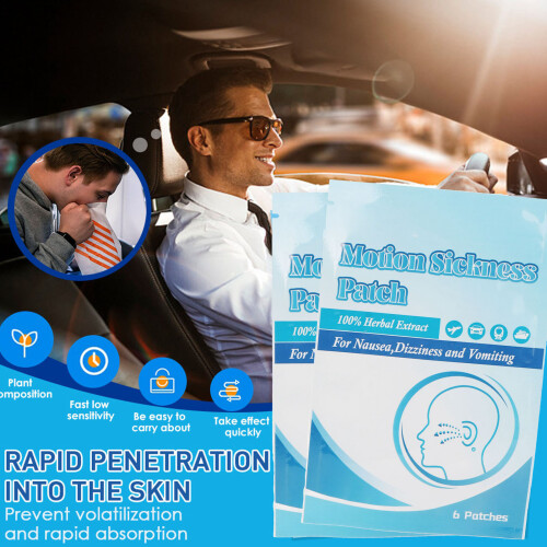30Pcs Motion Sickness Patch with Plant Extracts - Long-lasting 72H Relief 2